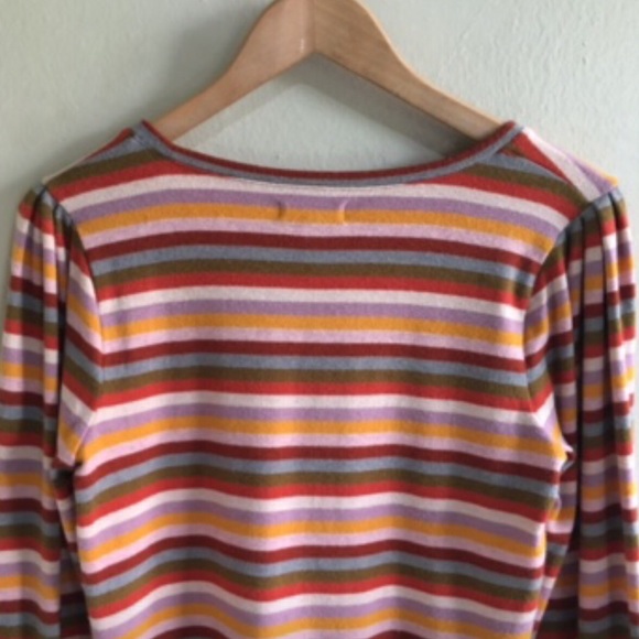 Madewell Puff Sleeve Scoop Neck Sweater Top - Picture 6 of 7